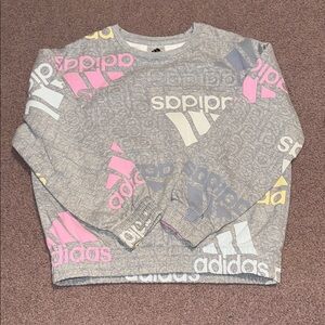 Adidas Multicolor Logo Sweatshirt girls 14 Large